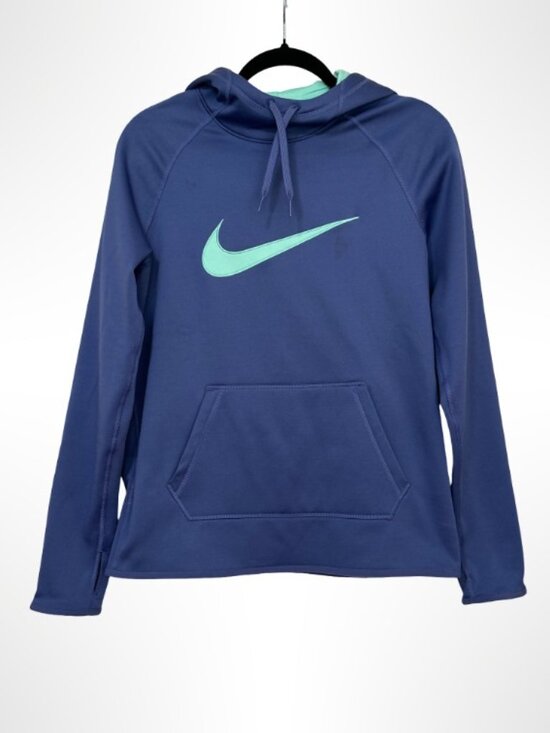 Nike Tops - NIKE Therma All Time Pullover Training Hoodie S Blue NWOT